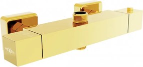 Mexen Cube термостатичен душ батерия, златен - 77250-50
