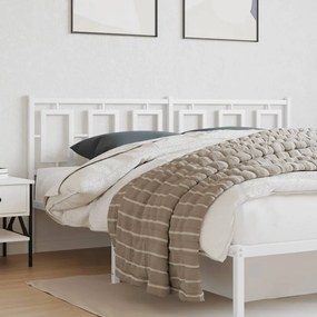 374326 vidaXL Метална табла за глава, бяла, 180 см