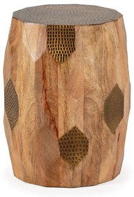 Кръгла странична масичка от масивно манго ø 29 cm Fabia – MOME