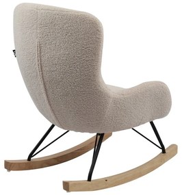 Бежов люлеещ се детски стол от букле Rocky – Vipack