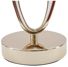 Бяла настолна лампа със златист дизайн Flush - Mauro Ferretti