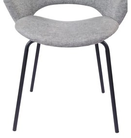 Светлосиви тапицирани трапезни столове в комплект 2 бр. Rowley – Unique Furniture