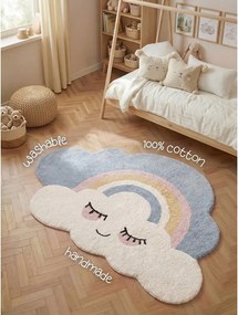 Кремав памучен детски килим подходящ за пране/ръчно изработен 140x200 cm Snuggle Nappi – Hanse Home