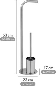 Стойка за тоалетна хартия четка за тоалетна от неръждаема стомана в матово сребрист цвят Levante – Wenko