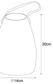 Комплект от 2 настолни лампи бели RGBW презареждаеми IP54 - Pion