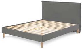 Антрацит тапицирано двойно легло с решетка 180x200 cm Sary - Bobochic Paris