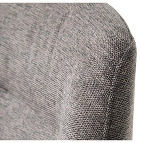 Сив тапициран трапезен стол с подлакътници Roxana – Unique Furniture