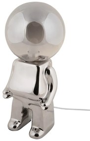 LED затъмняваща се настолна лампа в сребристо със стъклен абажур (височина 27 cm) Ross – Leitmotiv