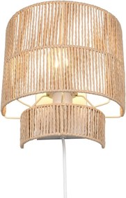 Стенна лампа с USB в естествен цвят Satna – Reality