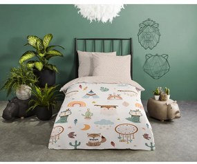Бежово памучно детско спално бельо за детско креватче 100x135 cm Remi – Good Morning