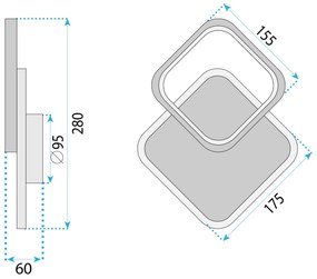 СТЕННА ЛАМПА LED LHJ080-W WHITE