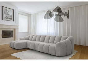 Светлосив ъглов диван (ляв ъгъл) Shell – Miuform