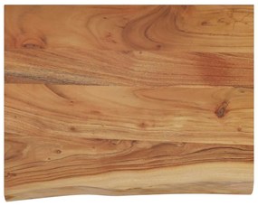 370247 vidaXL Стенен рафт, 50x40x2,5 см, правоъгълен, масив акация, жив ръб