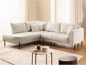 Бежов шенилов ъглов диван (ляв ъгъл/L форма) Mauris – Ropez