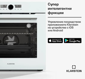 Klarstein Illuminosa интелигентна фурна, управление с помощта на апликация, Енергийна ефективност A+, Капацитет 73 литра, 11 функции