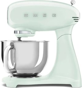 Планетарен миксер SMEG SMF03PGEU, 800 W, 4.8 л, 10 скорости, Функция за плавен старт, Крачета против хлъзгане, Пастелно зелен