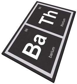 Черна постелка за баня 70x120 cm Barium - Foutastic