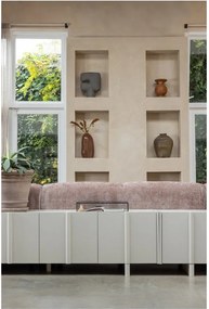 Светлосива маса за телевизор от масивен бор 152x53x46 cm Basu – WOOOD