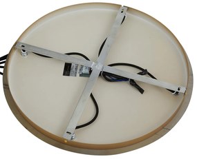 Арт Деко висяща лампа златиста с опалово стъкло 5 светлини - Yani