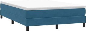 3315829 vidaXL Box Spring легло без матрак Тъмно синьо 140x210 cm кадифе