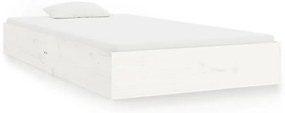 820053 vidaXL Рамка за легло, бяла, масивно дърво, 100х200 см