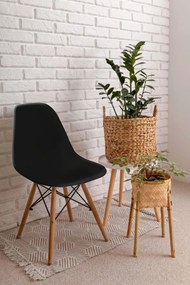 Кухненски стол Fiore-черен (4) парчета