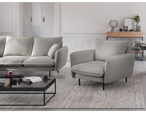 Кресло от светлосиво кадифе Vienna - Cosmopolitan Design