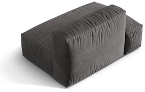 Сив кадифен модул за диван (ляв ъгъл) Martina – Micadoni