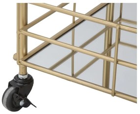 Количка за сервиране на 3 нива със златен дизайн Reo Carrello - Mauro Ferretti