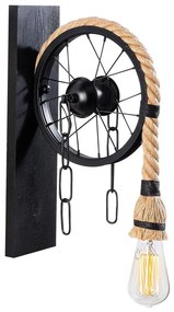 Стенно осветително тяло EREBOS 1xE27/40W/230V черно/кафяво