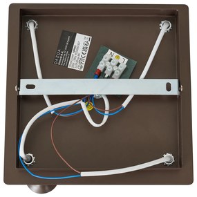 Дизайнерска таванна лампа бронз с бронзово стъкло 5-лампи - Атина