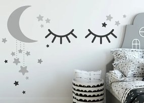 Сиво-черен стикер за стена Sleep 60 x 120 cm