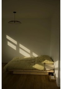 Единично легло от масивен бор с място за съхранение с включена подматрачна рамка в естествен цвят 90x200 cm Kanso – Karup Design