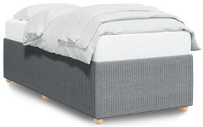 3284907 vidaXL Рамка за легло без матрак, светлосива, 90x200 см, плат