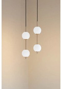 Метално LED висящо осветително тяло в месингов цвят със стъклен абажур ø 12 cm Audrey – UMAGE