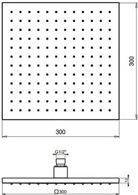 Душ слушалка Emotion II-30 x 30 x 1.3 см.