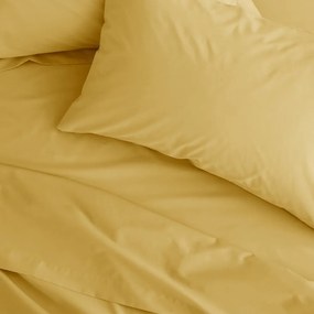 Жълт еластичен чаршаф от перкал 90x190 cm Easy Iron Percale – Catherine Lansfield