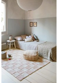 Светлорозов и кремав ръчно изработен памучен килим подходящ за пране 120x160 cm Kitchen Tiles Rose – Lorena Canals