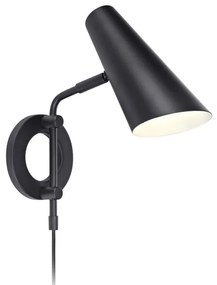Черна стенна лампа за контакт ø 9,5 cm Cal – Markslöjd