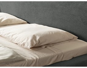 Тъмносиво двойно тапицирано легло с включена подматрачна рамка 180x200 cm Makana – Makamii