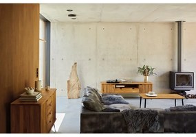 Масичка за кафе от дъбова дървесина в естествен цвят 90x90 cm Kula - The Beds