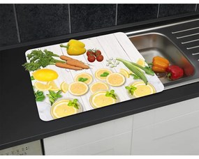 Стенно покритие за печка от закалено стъкло 50x56 cm Lemons – Wenko