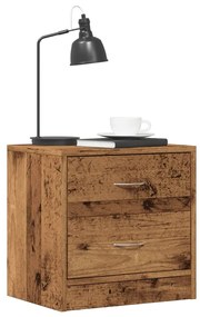 855925 vidaXL Нощни шкафчета, 2 бр, старо дърво, 40x30x40 см, инженерно дърво
