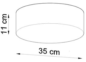 Черна таванна светлина таван Atis - Sollux