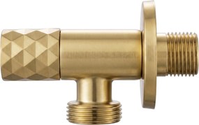 Ъглов вентил Diamond 03 1/2" x 3/4" Brush Gold