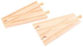 Bigjigs - Дървени ЖП релси - Право разклонение