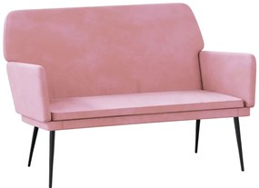 351385 vidaXL Пейка, розова, 108x79x79 см, кадифе