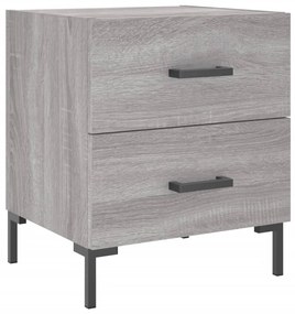 827320 vidaXL Нощно шкафче, сив сонома, 40x35x47,5 см, инженерно дърво
