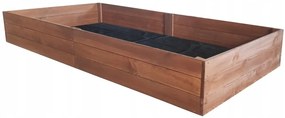 Естествено импрегнирано повдигнато дървено легло 200 x 100 x 27 cm