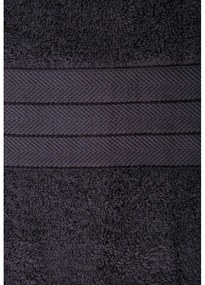 Антрацитни памучни хавлиени кърпи в комплект от 2 бр. от тери 70x140 cm – Good Morning